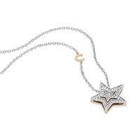 Collana Comete Donna Stella in Oro bianco Diamante 0.20 Ct GLB 1446 - GLB 1446
